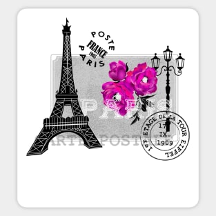 Vintage mail from Paris pink Sticker